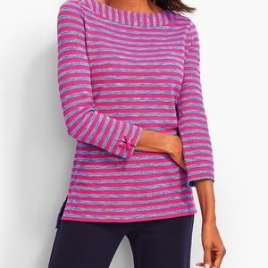 Talbots Pink and Blue Striped Top